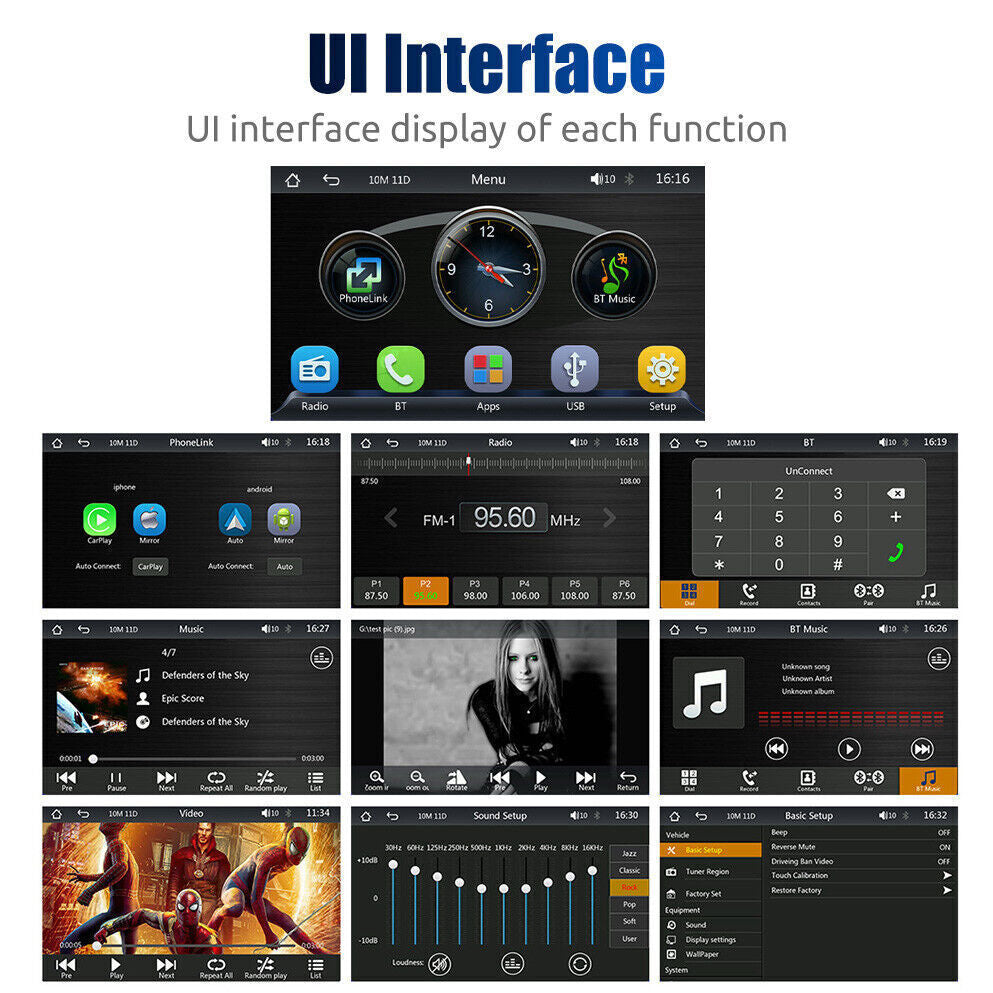 Apple Carplay and Android Auto Smart 7" screen