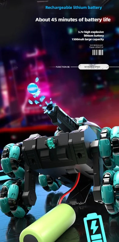 Six-Wheeled Remote Control Tank Car Gesture Sensor Can Be against the Launching of Water Bombs Children'S Toy Car
