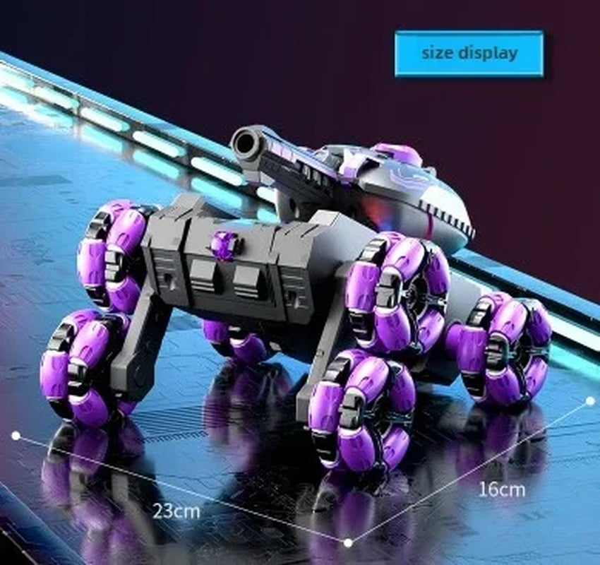 Six-Wheeled Remote Control Tank Car Gesture Sensor Can Be against the Launching of Water Bombs Children'S Toy Car
