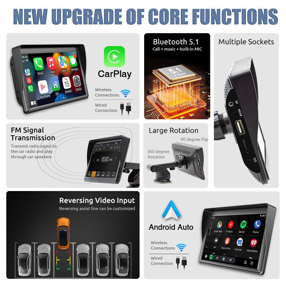 Apple Carplay and Android Auto Smart 7" screen