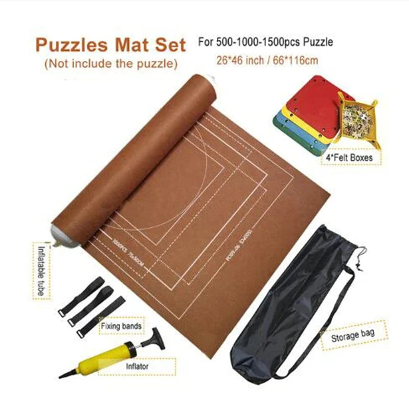 PuzzleMate™ Roll-Up Felt Mat – Portable Puzzle Storage for up to 3000 Pieces
