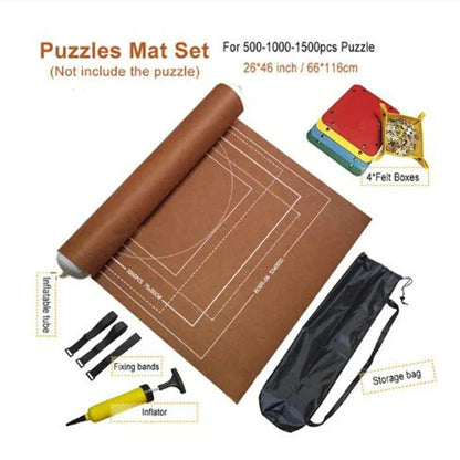 PuzzleMate™ Roll-Up Felt Mat – Portable Puzzle Storage for up to 3000 Pieces