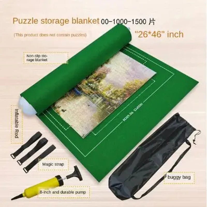 PuzzleMate™ Roll-Up Felt Mat – Portable Puzzle Storage for up to 3000 Pieces