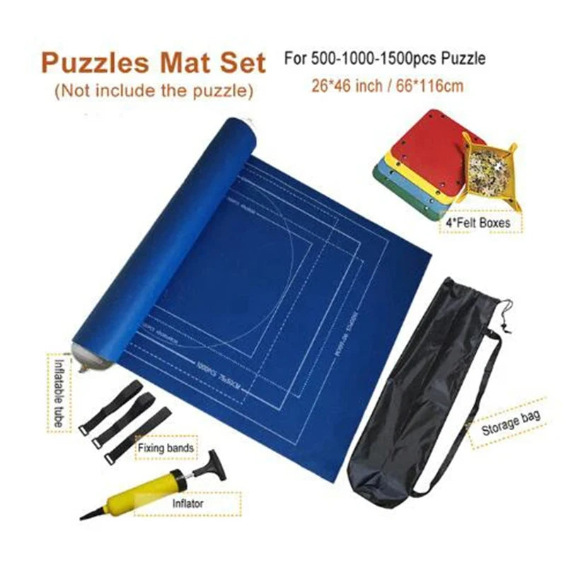 PuzzleMate™ Roll-Up Felt Mat – Portable Puzzle Storage for up to 3000 Pieces