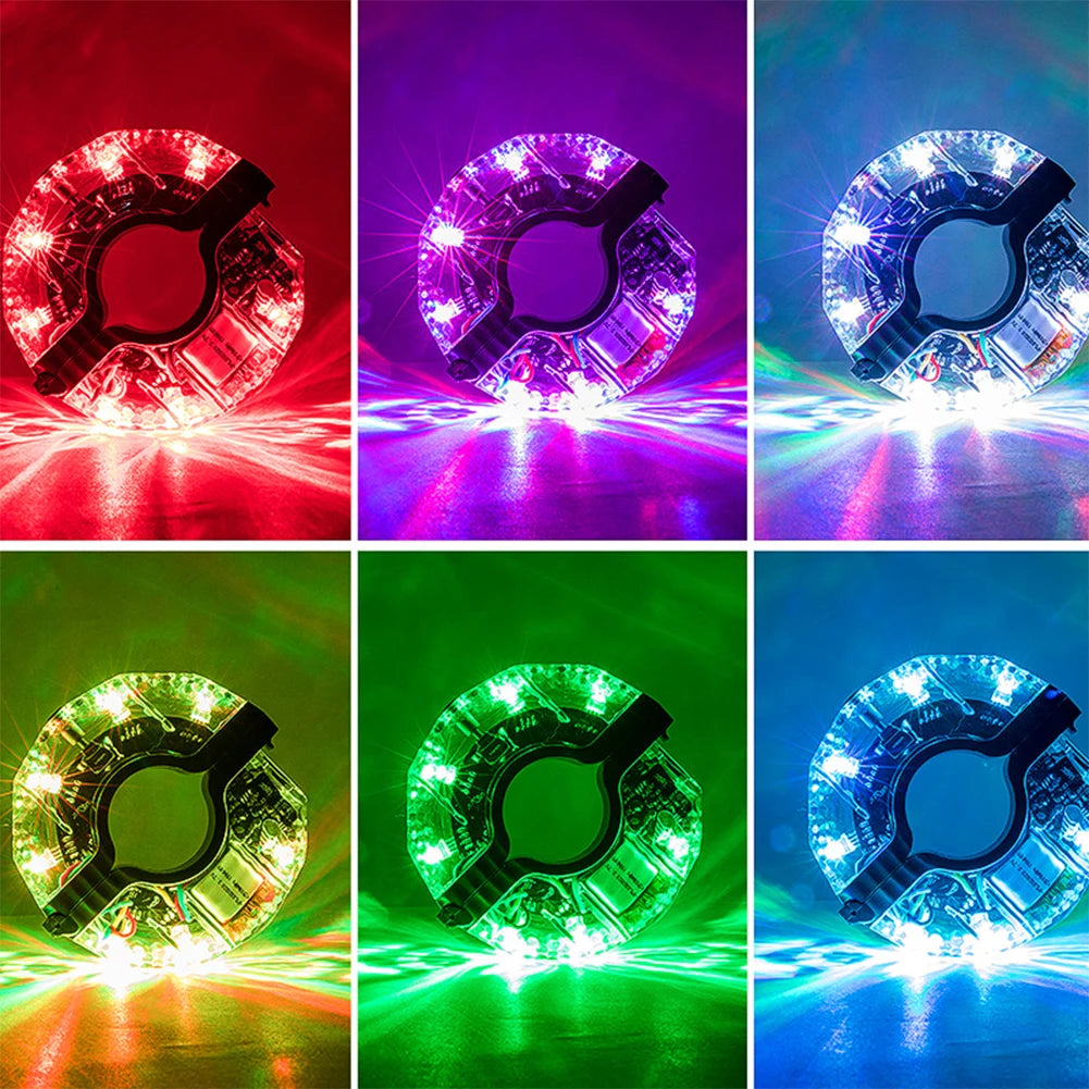 Colorful Bicycle Spoke Lights 300Mah LED Bicycle Wheel Hub Light USB Rechargeable Waterproof Safety Warning Decoration