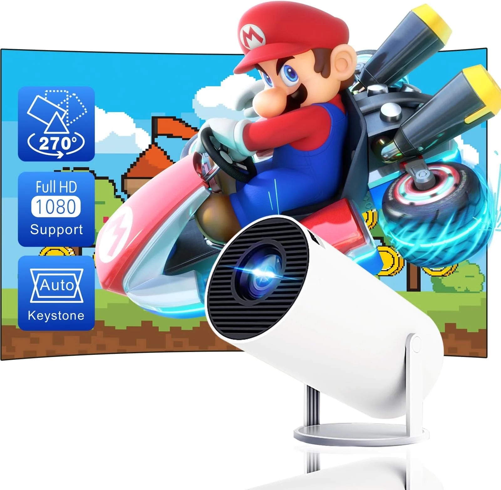 CineFlex 180° Smart Projector – Watch Anywhere, Anytime